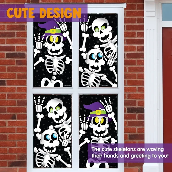 4 Pcs Cute Skeleton Window Covers 7 4 Pcs Cute Skeleton Window Covers - Image 5