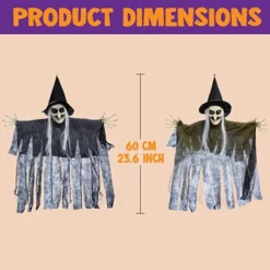 4pcs Halloween Hanging Witch Decoration 24in -Spirit Halloween Shop 4 Pcs Hanging Witches Purple Orange Green Grey 24in 4 600x600 1