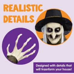 4pcs Halloween Hanging Witch Decoration 24in -Spirit Halloween Shop 4 Pcs Hanging Witches Purple Orange Green Grey 24in 7 600x600 1