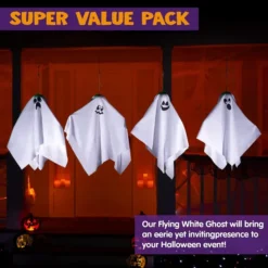 4pcs Halloween Flying Ghost Decoration 19in -Spirit Halloween Shop 4 Pcs White Ghost 19in 3 result result 600x600 1