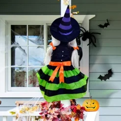 Halloween Crashing Witch Tree Decoration 43in