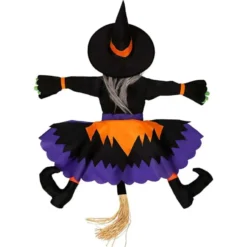 Halloween Light Up Hanging Ghost 47in -Spirit Halloween Shop 47.2 Crashing Witch Into Tree with SignStudent Flyer 2 600x600 1