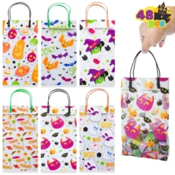 48pcs Halloween Cellophane Bags In 6 Character Designs -Spirit Halloween Shop 48Pcs Halloween Cellophane Trick or Treat Bags 2 result 600x600 1