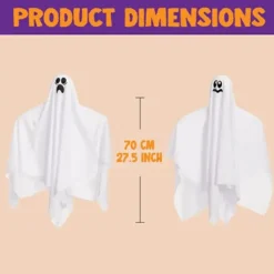 4pcs Halloween Hanging Ghosts 27.5in -Spirit Halloween Shop 4Pcs Hanging Ghosts 27 1 600x600 1