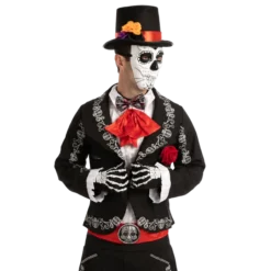 4pcs Mens Day Of The Dead Halloween Costume Accessories 10 4pcs Mens Day Of The Dead Halloween Costume Accessories -Spirit Halloween Shop 4pcs Mens Day of the Dead Halloween Costume Accessories 3 result 600x600 1