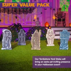 5pcs Foam Graveyard Tombstone Halloween Decorations 17in -Spirit Halloween Shop 5 Pcs Foam Tombstone Reserved 3 result 600x600 1