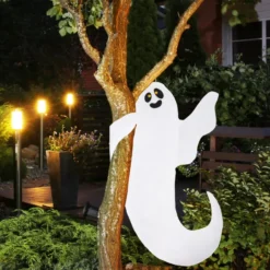 Halloween Tree Wrap Ghost Decoration 50in -Spirit Halloween Shop 50 Halloween Cute Ghost Tree Hugger 5 scaled 600x600 1
