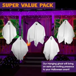 5Pcs Halloween Hanging Ghosts Decoration 27.5in 10 5Pcs Halloween Hanging Ghosts Decoration 27.5in -Spirit Halloween Shop 5Pcs Halloween Hanging Ghosts Decoration 27 2 600x600 1