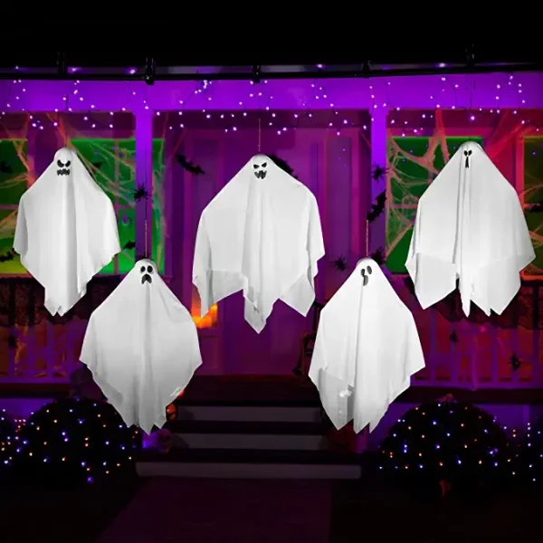 5Pcs Halloween Hanging Ghosts Decoration 27.5in 3 5Pcs Halloween Hanging Ghosts Decoration 27.5in