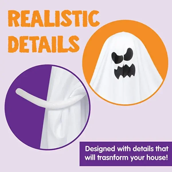 5Pcs Halloween Hanging Ghosts Decoration 27.5in 6 5Pcs Halloween Hanging Ghosts Decoration 27.5in - Image 4