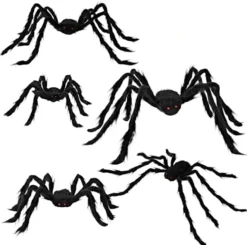 5pcs Halloween Realistic Hair Spiders 11 5pcs Halloween Realistic Hair Spiders -Spirit Halloween Shop 5Pcs Halloween Realistic Hairy Spiders Set 2 600x595 1