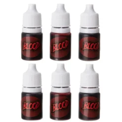 6 Mini Bottles Halloween Vampire Fake Blood -Spirit Halloween Shop 6 Mini Bottles Halloween Vampire Fake Blood 3 result 600x600 1
