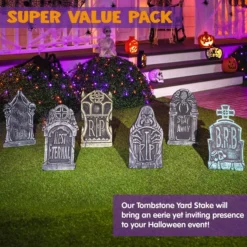 6pcs Halloween Foam Tombstones Decoration 17in -Spirit Halloween Shop 6 Pcs Foam Tombstone Rest Eternal 3 result 600x600 1