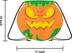 Kids 6pcs Halloween Drawstring Treat Bags -Spirit Halloween Shop 6 Pcs Halloween Drawstring Pumpkin Backpack Burlap 1 600x441 1