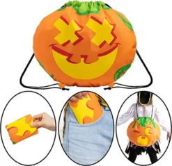 Kids 6pcs Halloween Drawstring Treat Bags -Spirit Halloween Shop 6 Pcs Halloween Drawstring Pumpkin Backpack Burlap 5 600x580 1