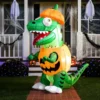 6ft Inflatable Dinosaur Halloween Decoration 1 6ft Inflatable Dinosaur Halloween Decoration -Spirit Halloween Shop 6 ft Dinosaur Trick Raw Treat Inflatable 8 600x600 1