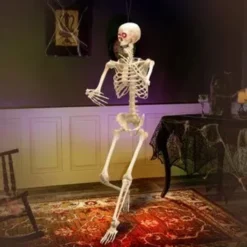 Posable Life Size Skeleton With Red Light Eyes 60in -Spirit Halloween Shop 60 Life Size Skeleton 4 result 600x600 1