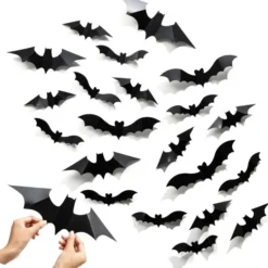 60pcs Halloween Bat Wall Decorations 9 60pcs Halloween Bat Wall Decorations -Spirit Halloween Shop 60Pcs Bat Stickers 2 result 600x600 1