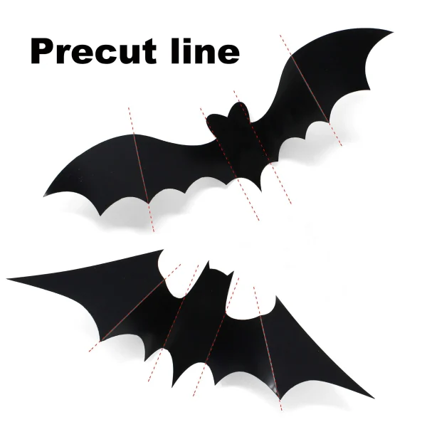 60pcs Halloween Bat Wall Decorations 6 60pcs Halloween Bat Wall Decorations - Image 4