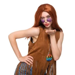 6Pcs Hippie Glasses And PEACE Necklaces -Spirit Halloween Shop 6Pcs Hippie Glasses and PEACE Necklaces 3 result 600x600 1