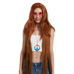 6Pcs Hippie Glasses And PEACE Necklaces -Spirit Halloween Shop 6Pcs Hippie Glasses and PEACE Necklaces 6 result 600x600 1