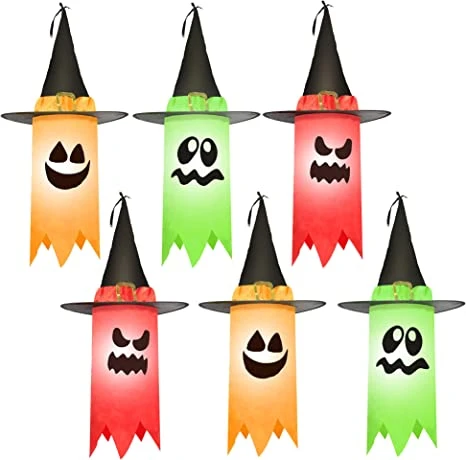 6pcs Light Up Hanging Halloween Ghost Decorations 24in 3 6pcs Light Up Hanging Halloween Ghost Decorations 24in