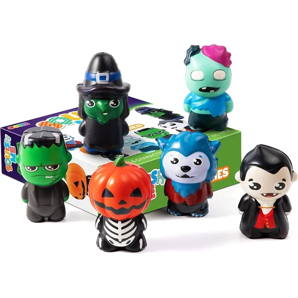 6Pcs Themed Squishy Toys For Halloween 3 6Pcs Themed Squishy Toys For Halloween