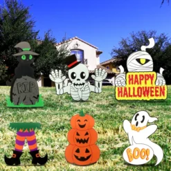 6Pcs Yard Sign With Typical Characters