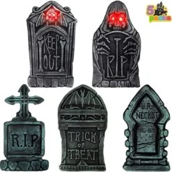 5pcs Halloween Tombstone Decorations -Spirit Halloween Shop 6 3d6be283 37ad 496f a21e 42cc04b5c751 600x603 1