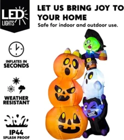 6ft LED Halloween Pumpkins With Stacked Characters -Spirit Halloween Shop 6ft Halloween Inflatable Stacked Characters 3 result 600x677 1