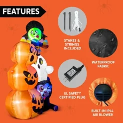 6ft LED Halloween Pumpkins With Stacked Characters -Spirit Halloween Shop 6ft Halloween Inflatable Stacked Characters 7 result 600x600 1