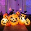 6ft 7pcs Inflatable Pumpkin With Witch's Cat Decoration 2 6ft 7pcs Inflatable Pumpkin With Witch's Cat Decoration -Spirit Halloween Shop 7 Pcs Pumpkins with Black Cat Halloween Inflatable 6ft 4 600x600 1