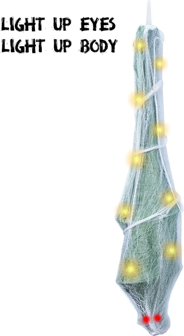 LED Mummy Cocoon Corpse Halloween Decoration 71in 4 LED Mummy Cocoon Corpse Halloween Decoration 71in - Image 2