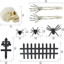 Skeleton Graveyard Yard Stake Decoration -Spirit Halloween Shop 71LBfkZp2nL. AC SL1500 600x600 1