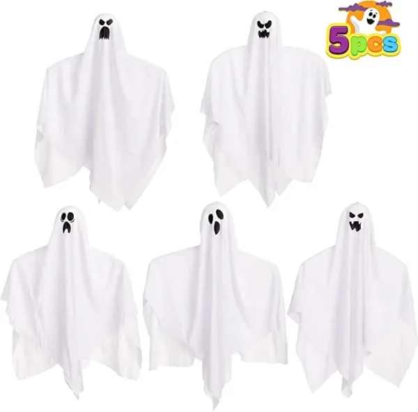 5Pcs Halloween Hanging Ghosts Decoration 27.5in 4 5Pcs Halloween Hanging Ghosts Decoration 27.5in - Image 2