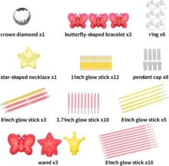 54PcsPrincess Glow Stick Set -Spirit Halloween Shop 71y8AY2u7QL. AC SL1500 600x589 1