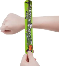 72Pcs Halloween Slap Bracelets -Spirit Halloween Shop 72 Piece Halloween Slap Bracelets 3 结果 600x678 1