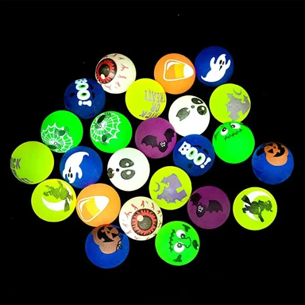 72Pcs Halloween Glow-in-the-Dark Bouncy Balls With 12 Varied Designs 6 72Pcs Halloween Glow-in-the-Dark Bouncy Balls With 12 Varied Designs - Image 4