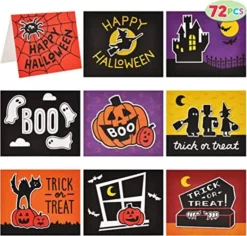 72pcs Halloween Festive Greeting Cards