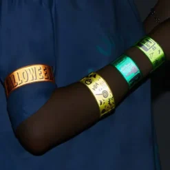 72Pcs Halloween Reflective Slap Bracelets -Spirit Halloween Shop 72Pcs Halloween Reflective Slap Bracelets 2 600x600 1