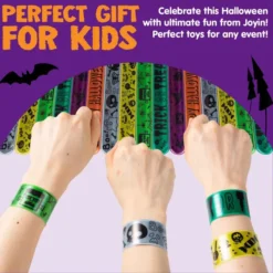 72Pcs Halloween Reflective Slap Bracelets -Spirit Halloween Shop 72Pcs Halloween Reflective Slap Bracelets 4 result 600x600 1