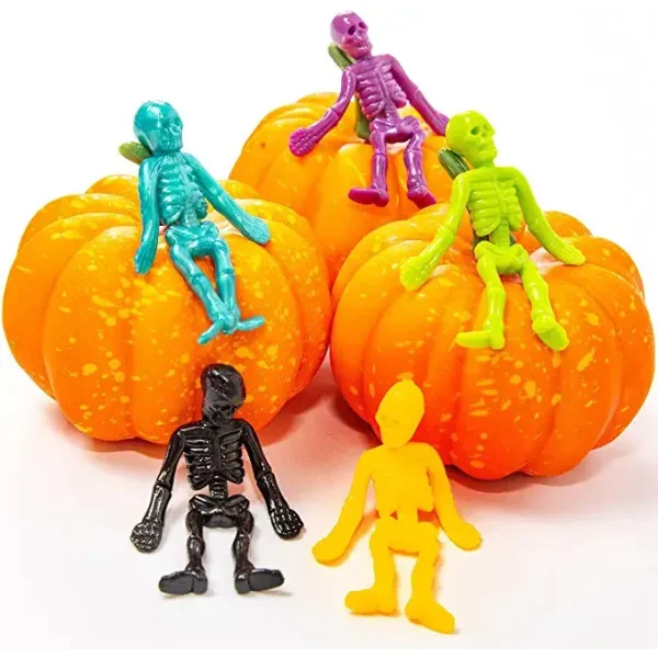 72pcs Halloween Stretchy Skeleton Relief Toys 3 72pcs Halloween Stretchy Skeleton Relief Toys