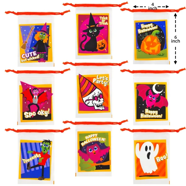 72Pcs Halloween Transparent Drawstring Treat Bags 6 72Pcs Halloween Transparent Drawstring Treat Bags - Image 4