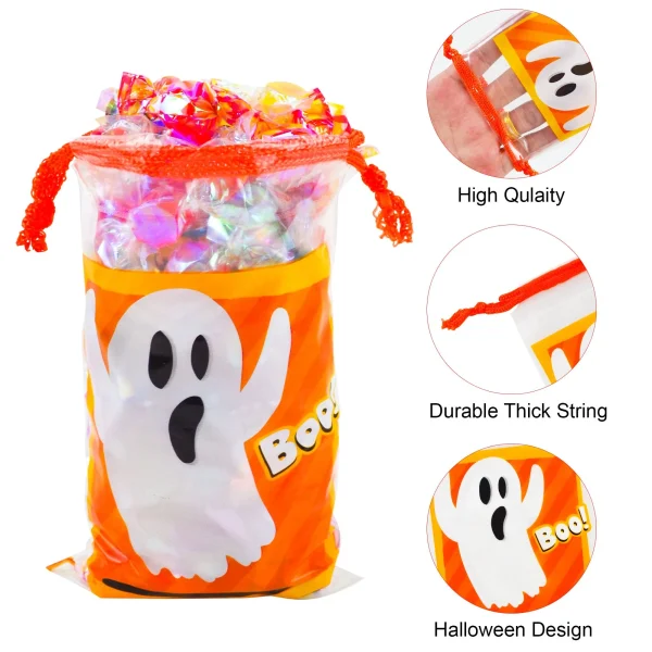 72Pcs Halloween Transparent Drawstring Treat Bags 7 72Pcs Halloween Transparent Drawstring Treat Bags - Image 5