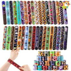 72pcs Halloween Slap Bracelets Party Favors For Kids -Spirit Halloween Shop 72pcs Halloween Slap Bracelets Party Favors for Kids 3 result 600x600 1