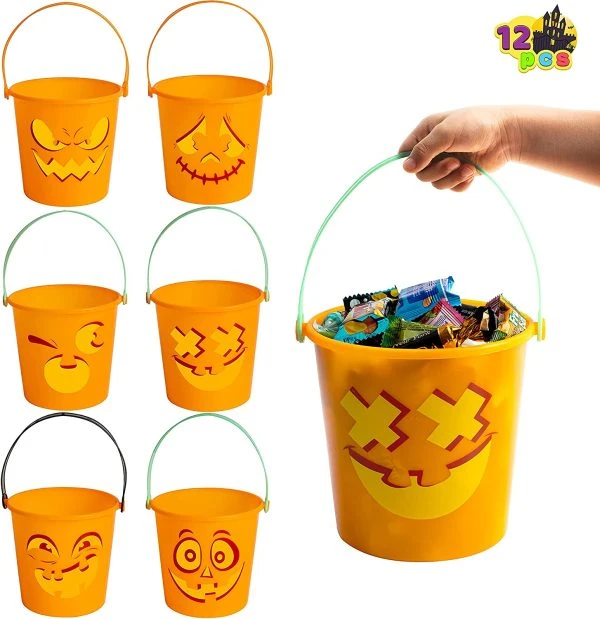 12Pcs Pumpkin Face Bucket Set 4 12Pcs Pumpkin Face Bucket Set - Image 2