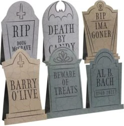 48Pcs Tombstone Paper Bags -Spirit Halloween Shop 8152QvQX9HL. AC SL1500 600x608 1