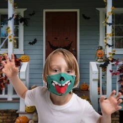 6pcs Halloween Funny Reusable Cloth Masks -Spirit Halloween Shop 81FnTZ0xKRL. AC SL1500 600x600 1