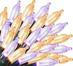 100-Count Orange And Purple LED String Lights 17.3ft