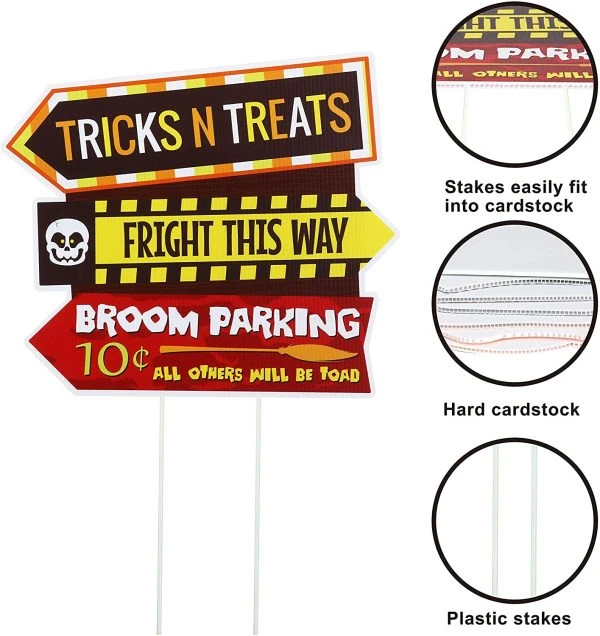 9pcs Halloween Outdoor Corrugate Yard Stake Signs 8 9pcs Halloween Outdoor Corrugate Yard Stake Signs - Image 6
